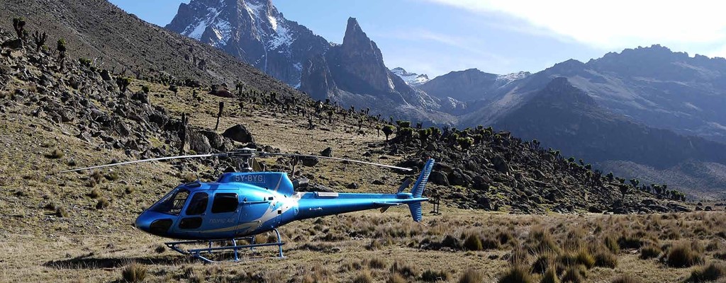 Mount Kenya Helicopter Landing