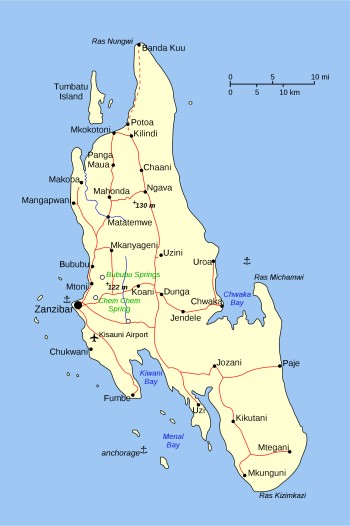 Map Of Zanzibar